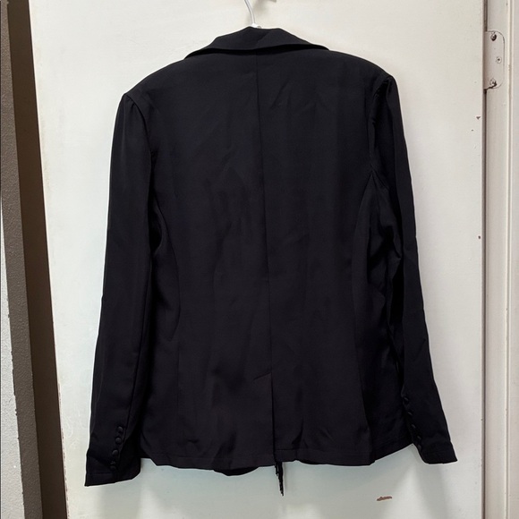 NEW Elegant Black Fringed Women's Jacket small - Picture 5 of 9
